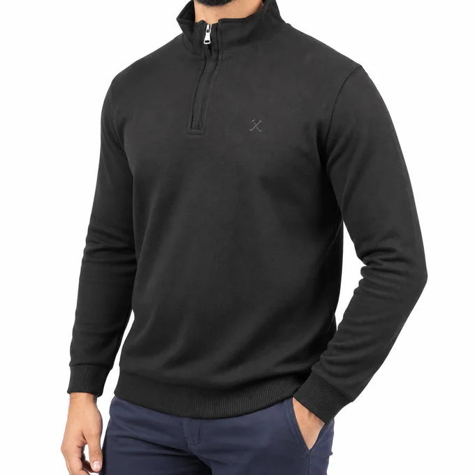 SWEAT DEMI-ZIP CASHMERE INTERLOCK PREMIUM — L’ÉLÉGANCE À L’ÉTAT PUR