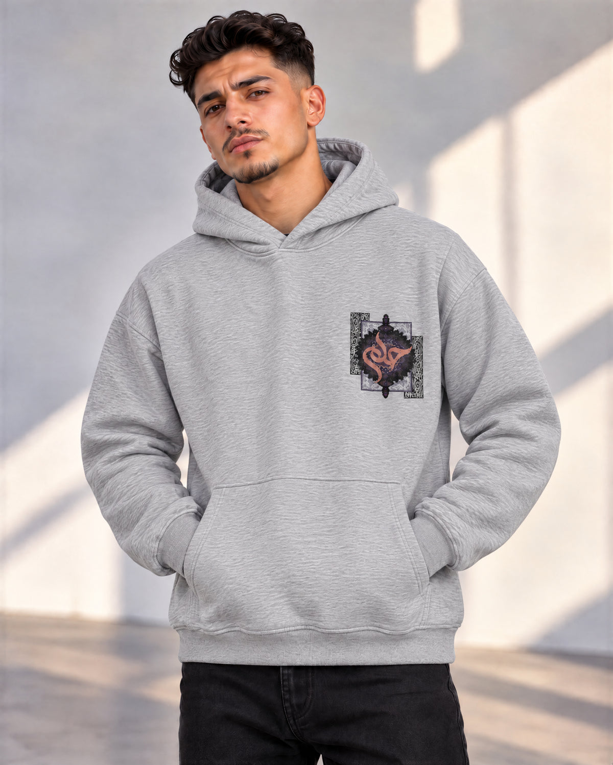 Pack 3 Hoodies Oversize Unisex , Designs Uniques, Impression DTF «ق» «حلم»