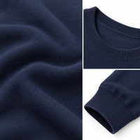 SWEAT COL ROND CASHMERE INTERLOCK DE LUXE — L’ÉLÉGANCE AU NATUREL