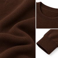 SWEAT COL ROND CASHMERE INTERLOCK DE LUXE — L’ÉLÉGANCE AU NATUREL