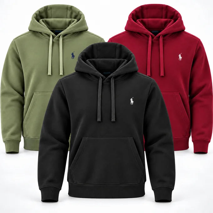 3 HOODIES PREMIUM POUR UN STYLE QUI SE DÉMARQUE ( Bordeau & vert & Noir )