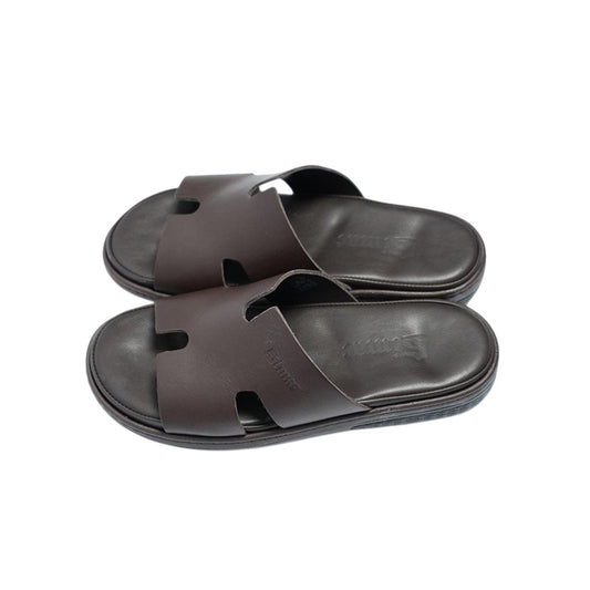 Sandales Hermes en cuir chec & confortable Ref-781