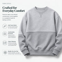 Sweat-shirt patchwork en coton colorblock