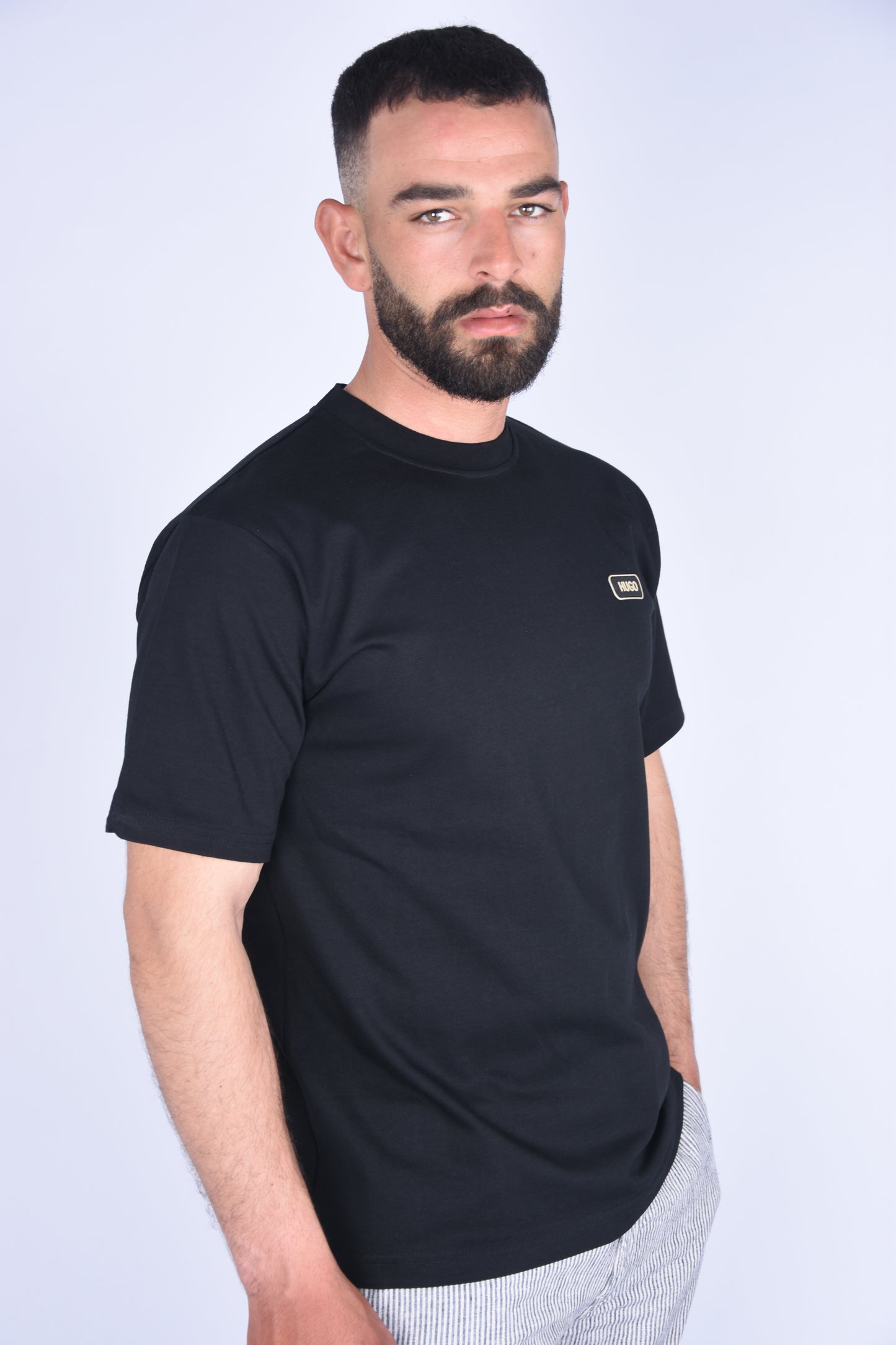 Pack de 3 T-shirts De Luxe en pur coton Ref-BH77231O ( Blanc + Noir + Vert Royale )