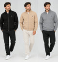Pack de 3 Sweats Polo Zippés– Chaleur & Style (Noir & Biege & Gris )