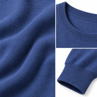 SWEAT COL ROND CASHMERE INTERLOCK DE LUXE — L’ÉLÉGANCE AU NATUREL