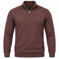SWEAT DEMI-ZIP CASHMERE INTERLOCK PREMIUM — L’ÉLÉGANCE À L’ÉTAT PUR