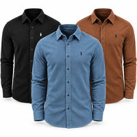 Pack 3 Chemises Polo Gatifa Homme – Élégance, Style Chic & Tissu Texturé